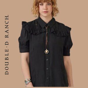 NWT Double D Ranch Rosalie Black Top